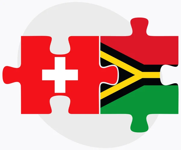 Switzerland and Vanuatu Flags — Stock Vector