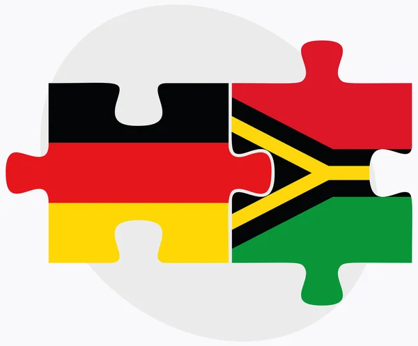 Německo a Vanuatu příznaky — Stockový vektor