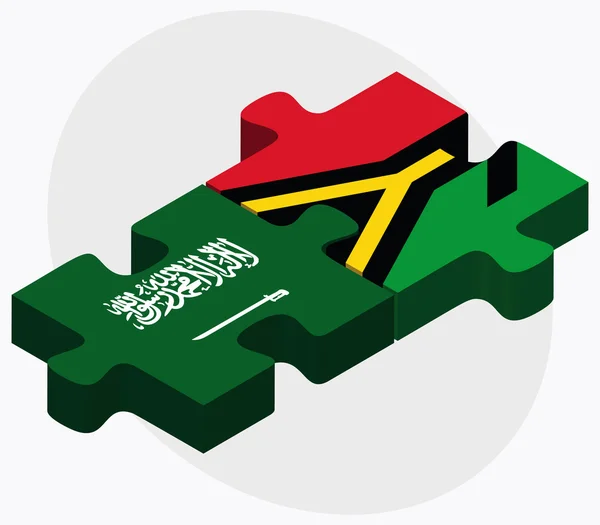 Suudi Arabistan ve Vanuatu bayrakları — Stok Vektör