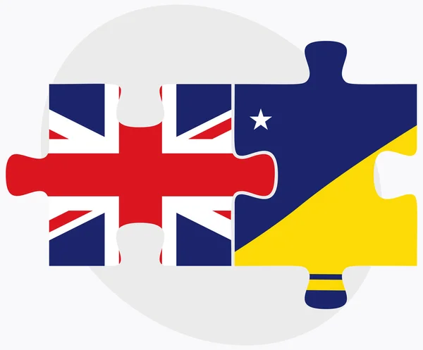 United Kingdom and Tokelau Flags — Stock Vector