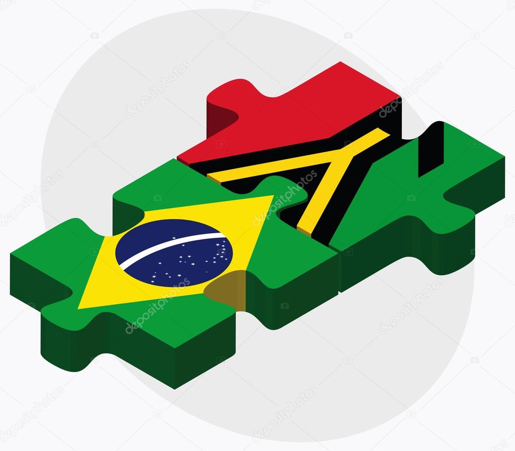 Brazil and Vanuatu Flags
