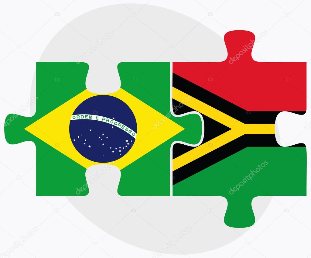 Brazil and Vanuatu Flags