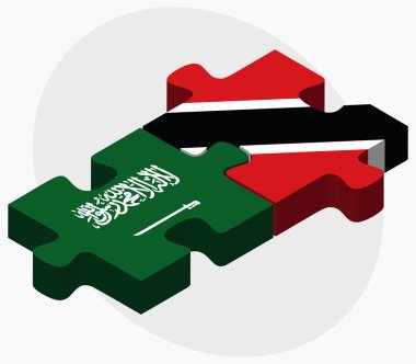 Suudi Arabistan ve Trinidad ve Tobago bayrakları