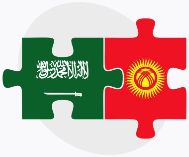 Suudi Arabistan ve Kırgızistan bayrakları