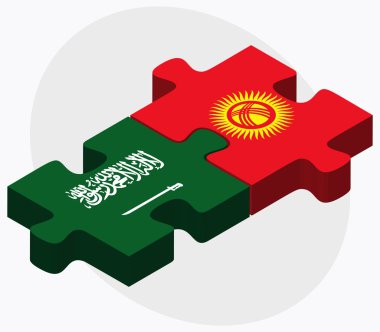 Suudi Arabistan ve Kırgızistan bayrakları
