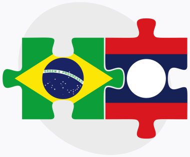 Brezilya ve Laos bayrakları