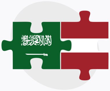 Suudi Arabistan ve Letonya bayrakları