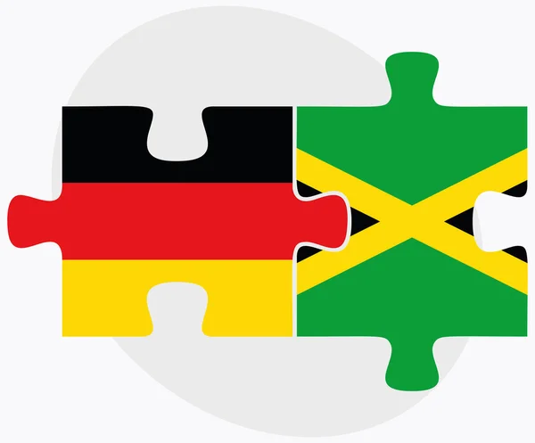 Banderas de Alemania y Jamaica — Vector de stock