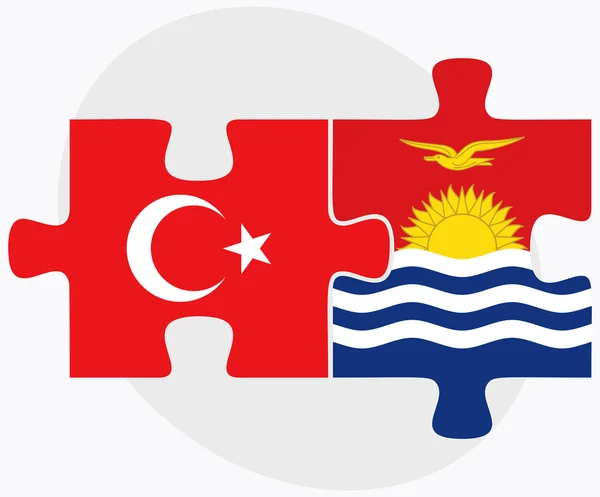 Drapeaux de Turquie et Kiribati — Image vectorielle