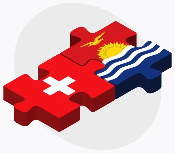 Szwajcaria i Kiribati flagi — Wektor stockowy