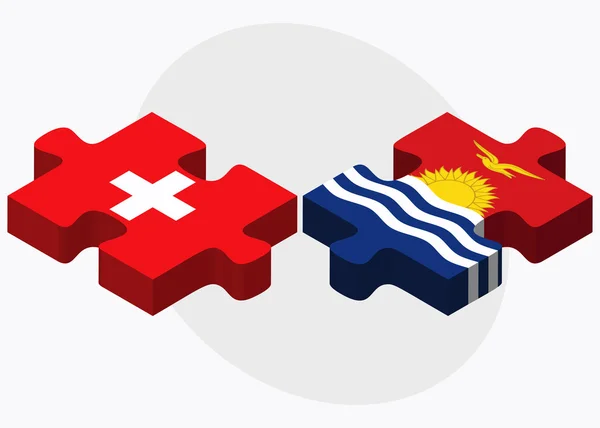 Switzerland and Kiribati Flags — Stock Vector