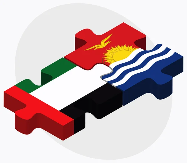 Birleşik Arap Emirlikleri ve Kiribati bayrakları — Stok Vektör