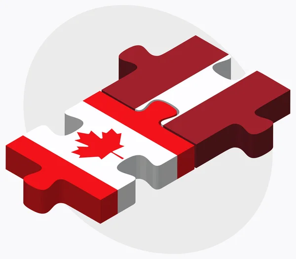 Kanada i łotewskiej flagi — Wektor stockowy