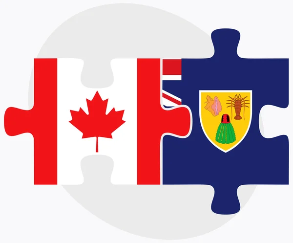 Le Canada et les îles Turques et Caïques — Image vectorielle