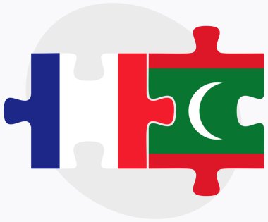 Fransa ve Maldivler bayrakları