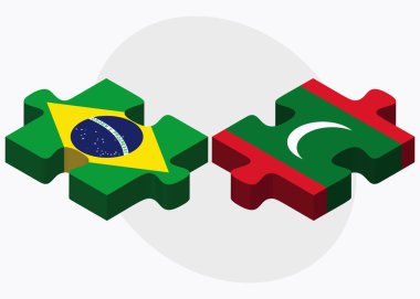 Brezilya ve Maldivler bayrakları