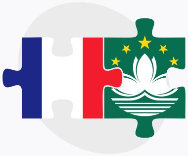 Fransa ve Macau bayrakları