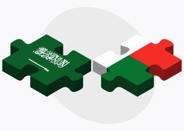 Suudi Arabistan ve Madagaskar bayrakları