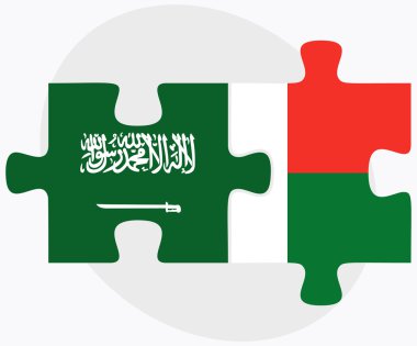Suudi Arabistan ve Madagaskar bayrakları