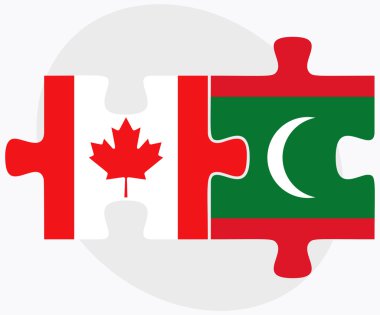 Kanada ve Maldivler bayrakları