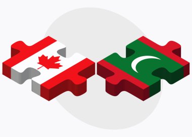 Kanada ve Maldivler bayrakları