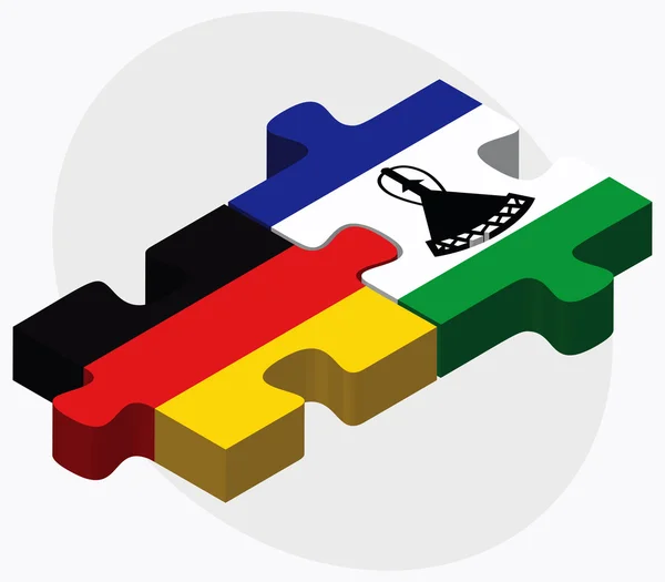 Duitsland en Lesotho vlaggen — Stockvector