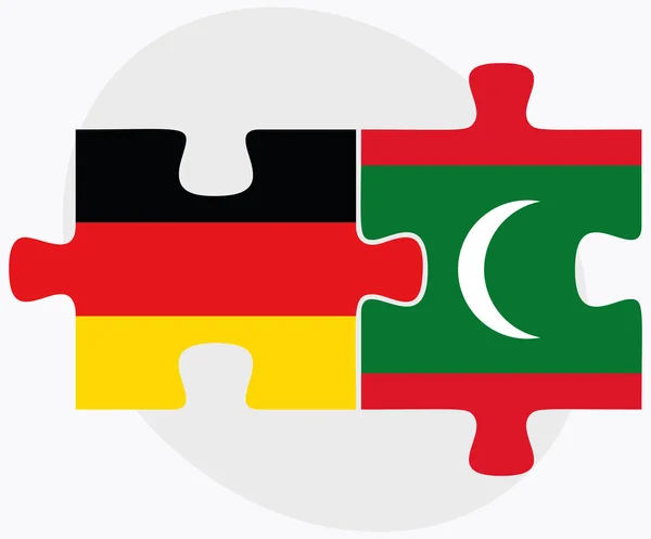 Drapeaux Allemagne et Maldives — Image vectorielle