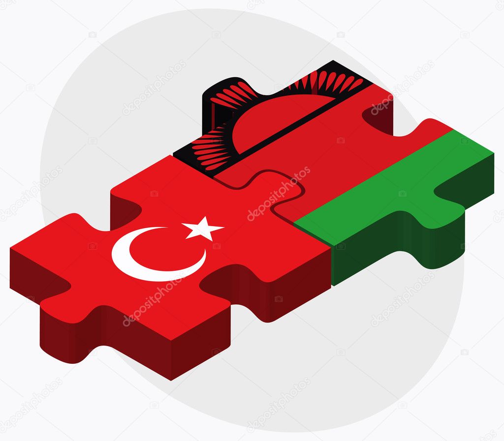 Turkey and Malawi Flags