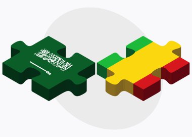 Suudi Arabistan ve Mali bayrakları