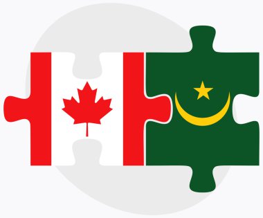 Kanada ve Moritanya bayrakları