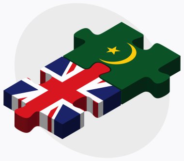 Birleşik Krallık ve Moritanya bayrakları 