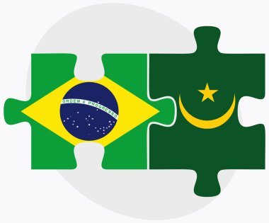 Brezilya ve Moritanya bayrakları