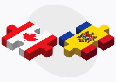 Kanada ve Moldova bayrakları 