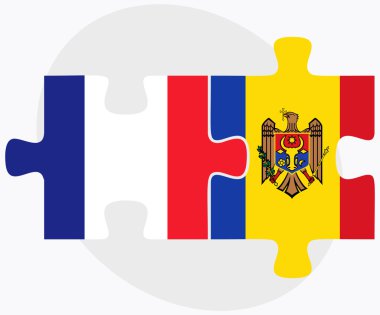 Fransa ve Moldova bayrakları