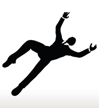 silhouette of businessman clipart