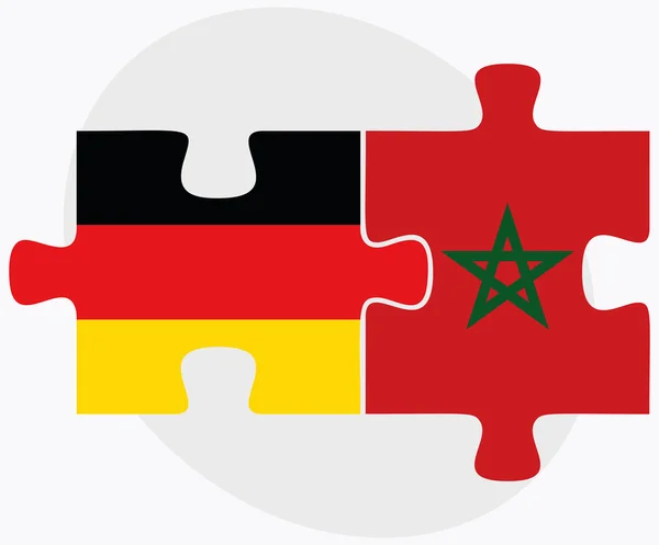 Banderas de Alemania y Marruecos — Archivo Imágenes Vectoriales