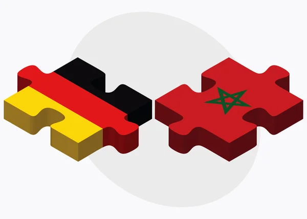 Niemcy i Maroko flagi — Wektor stockowy