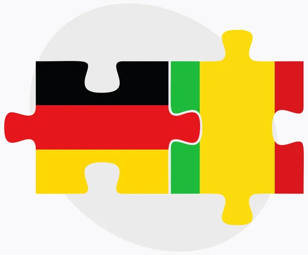 Niemcy i Mali flagi — Wektor stockowy