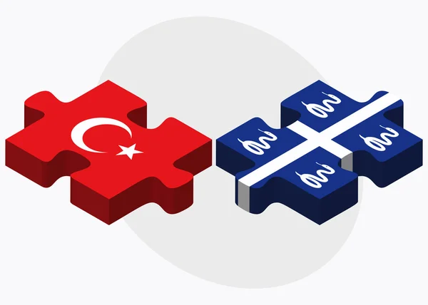 Bandeiras da Turquia e da Martinica —  Vetores de Stock