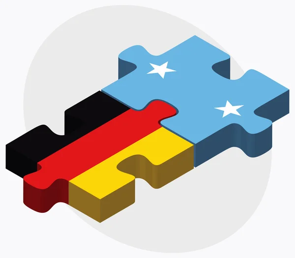 Banderas de Alemania y Micronesia — Vector de stock