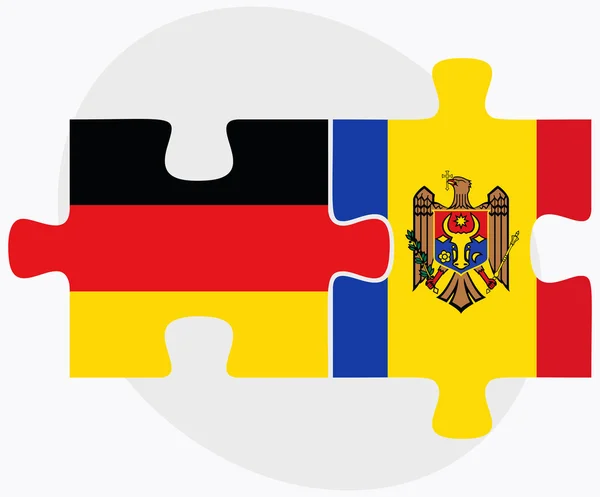 Almanya ve Moldova bayrakları — Stok Vektör