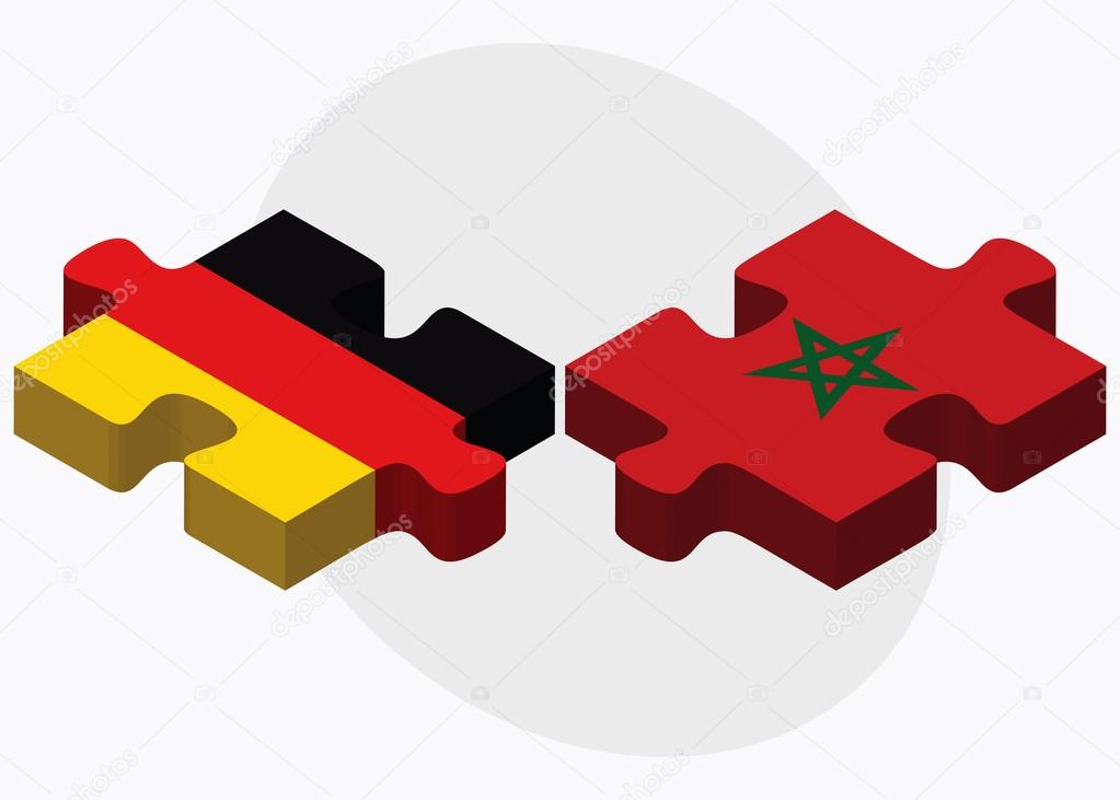 Germany and Morocco Flags 