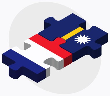 Fransa ve Nauru bayrakları