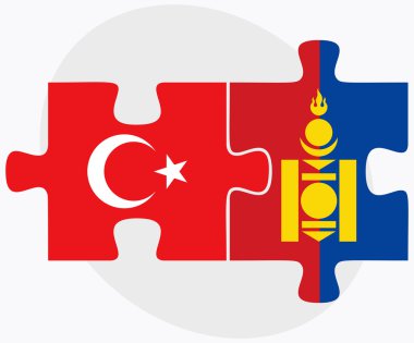 Türkiye ve Moğolistan bayrakları