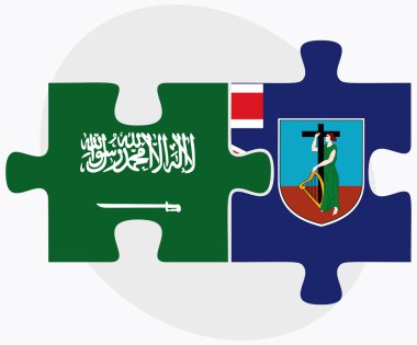 Suudi Arabistan ve Montserrat bayrakları