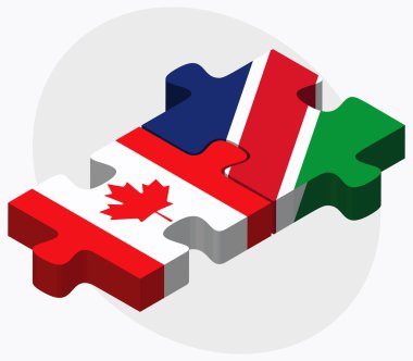 Kanada ve Namibya bayrakları