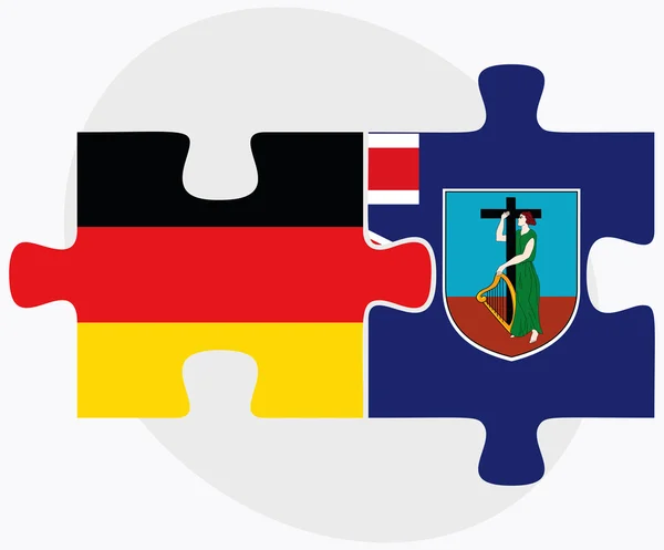 Drapeaux Allemagne et Montserrat — Image vectorielle