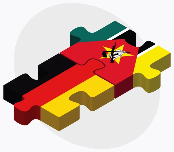 Bandeiras da Alemanha e de Moçambique —  Vetores de Stock