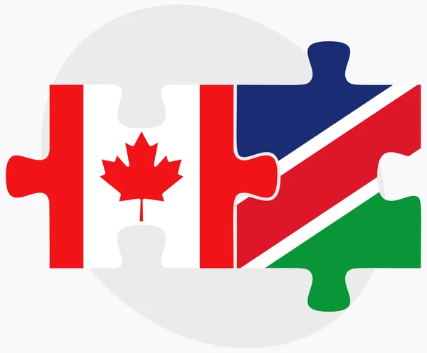 Kanada a Namibie příznaky — Stockový vektor
