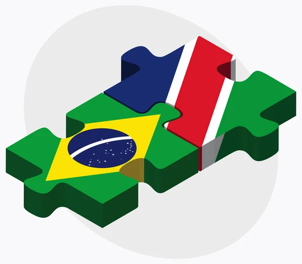 Bandeiras do Brasil e da Namíbia — Vetor de Stock